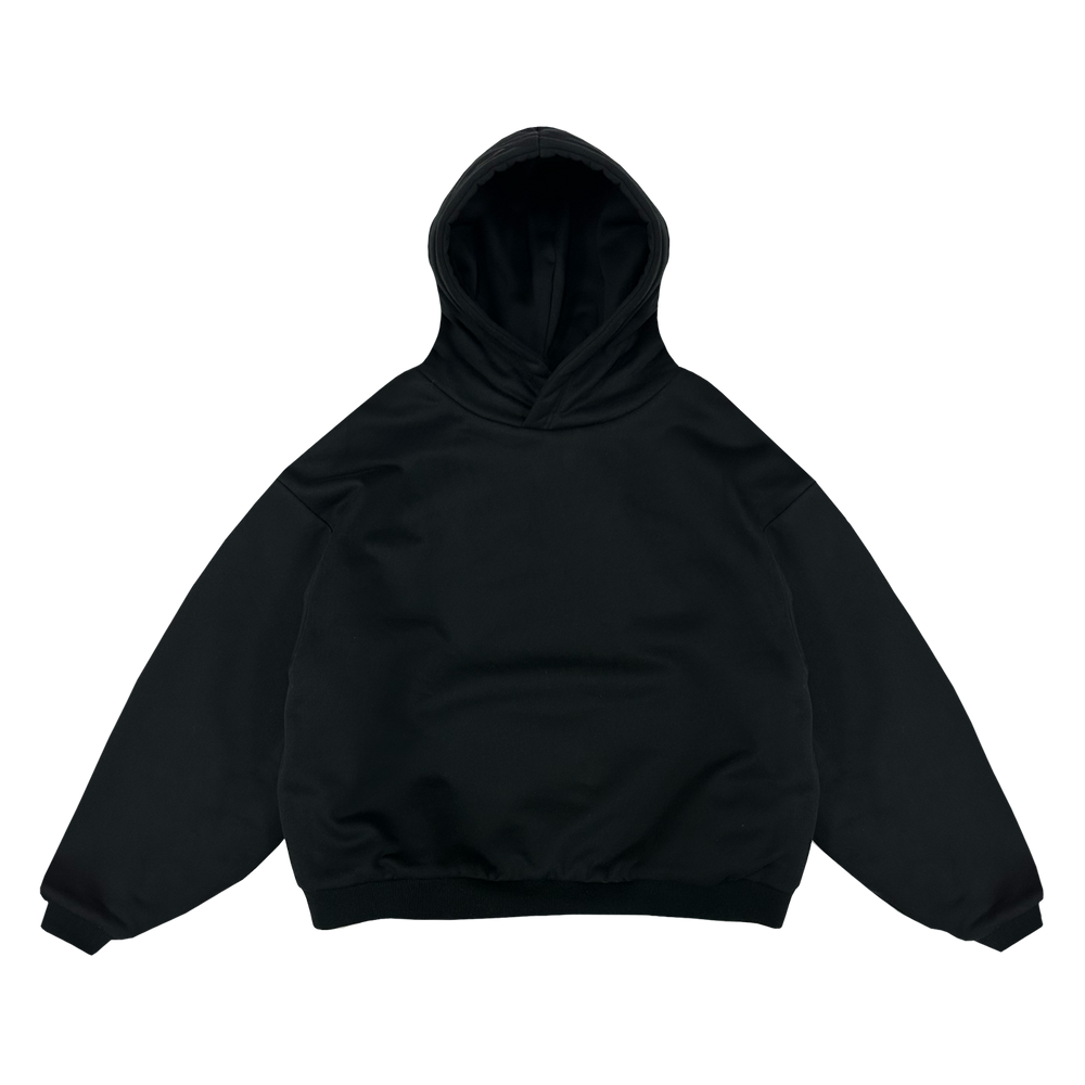 Boxy Black Hoodie